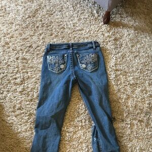 Blue Boot Cut Jeans with Classic Medium-Wash